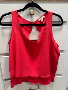 Gianni Bini Hot Pink Scallop Hem Sleeveless Camisole